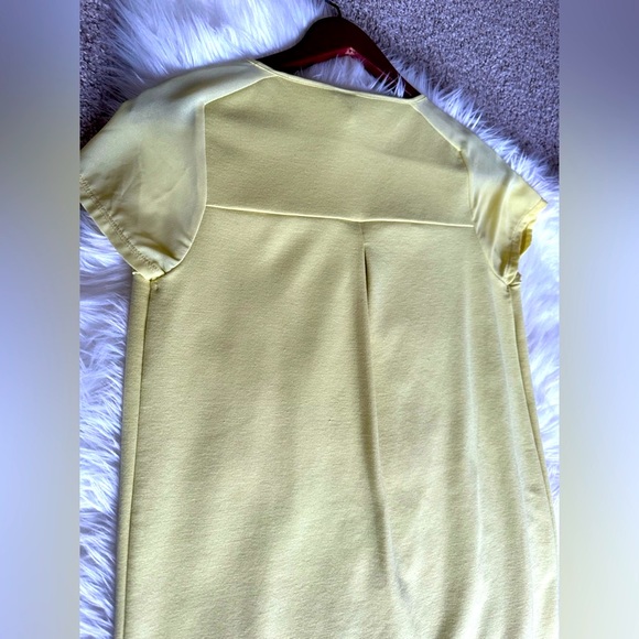 Womens LabWorks Shift Cap Sleeve Mini Dress Size S/P Yellow - Picture 7 of 7